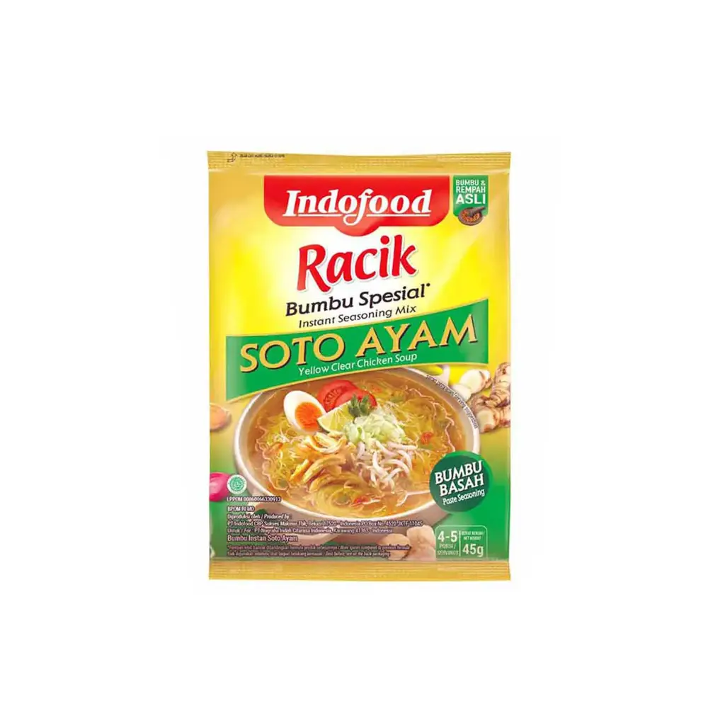 Indofood special seasoning mix for chicken soto 45g