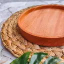 Mahogany Round Tray Plate - Diameter 16 cm