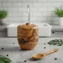 Teak Wood Honey Glass