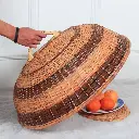 Natural Rattan Round Food Cover - Peel Food Cover - Natural