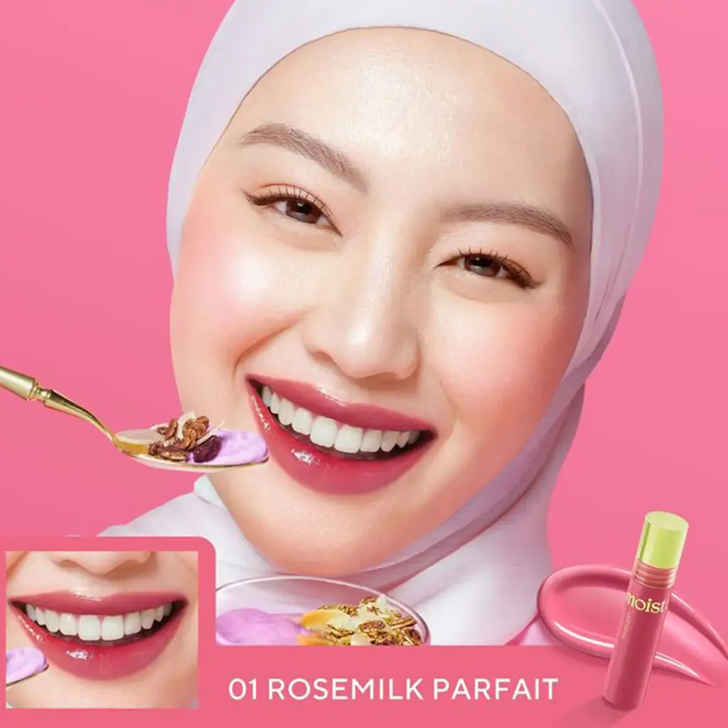 Wardah Moist Dew Tint 01 Rose Milk Parfait (*Neutral to cool undertone)