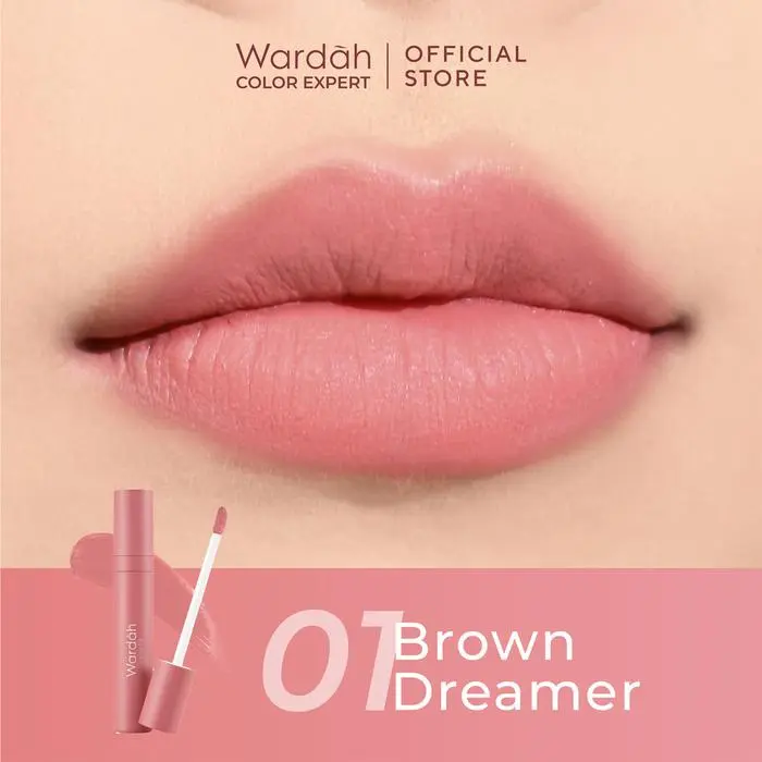 WARDAH Colorfit Velvet Matte Lip Mousse - 01 Brown Dreamer