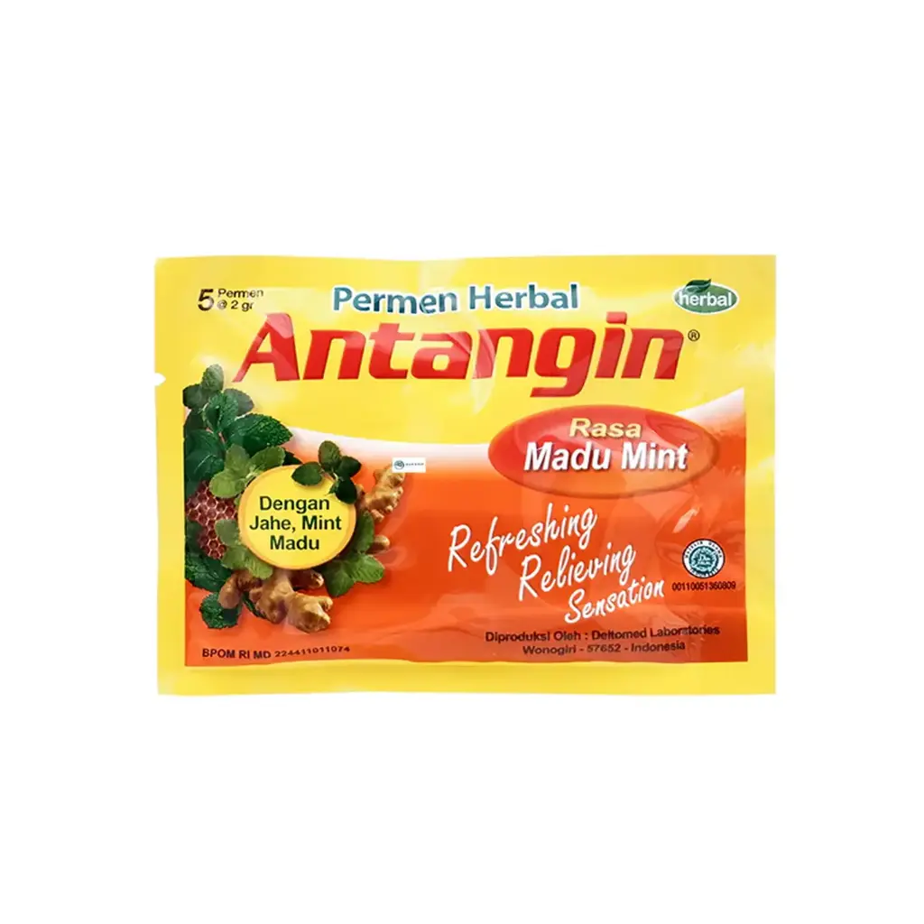 Antangin Honey Mint Candy 5 Sachets - Herbal Throat Lozenges