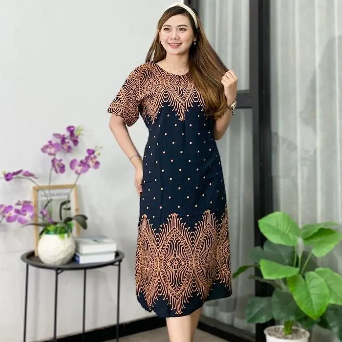 Friendly Women's Daster with Front Zipper, Premium Rayon - Fira Black