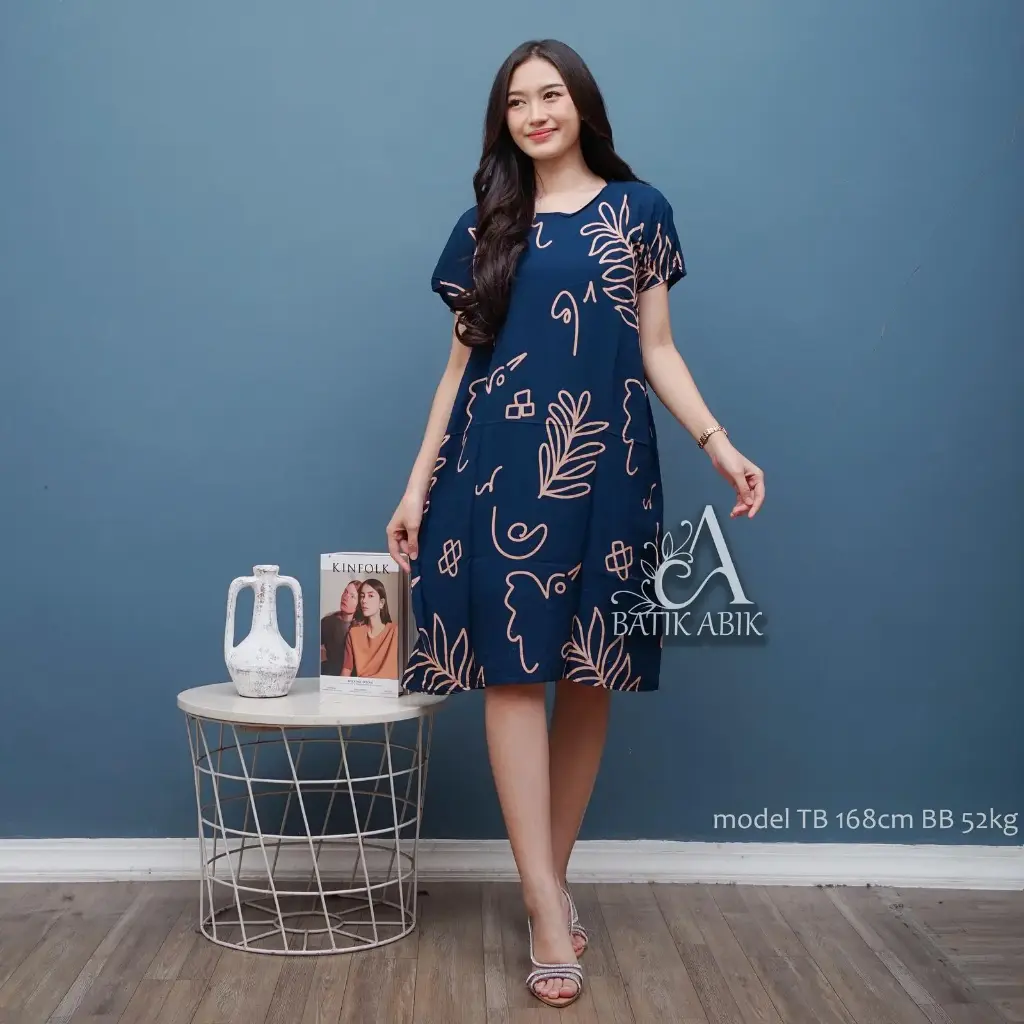 Balinese Rayon Cool Navy Daster