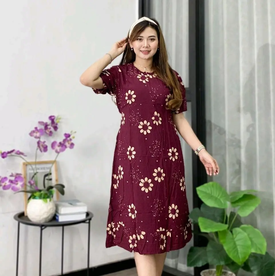 فستان الأميرة داستر بسحاب أمامي من الرايون الفاخر - أميرة عنابي اللون