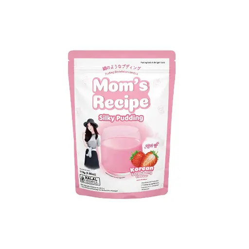 Mom's Recipe Silky puding bubuk strawberry 110g