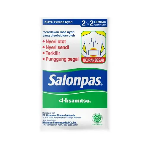 Salonpas Green Pain Relief Patch Large Size - 4 Sheets