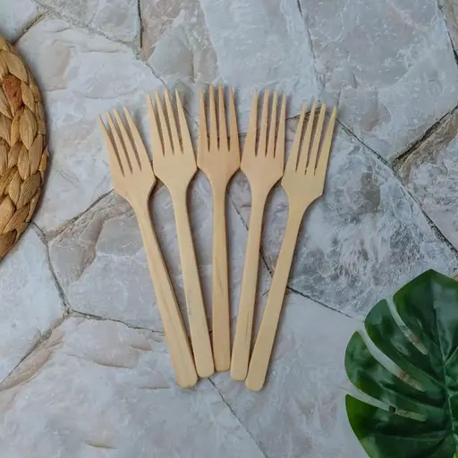 Handmade Pine Wood Fork - Wooden Spoon
