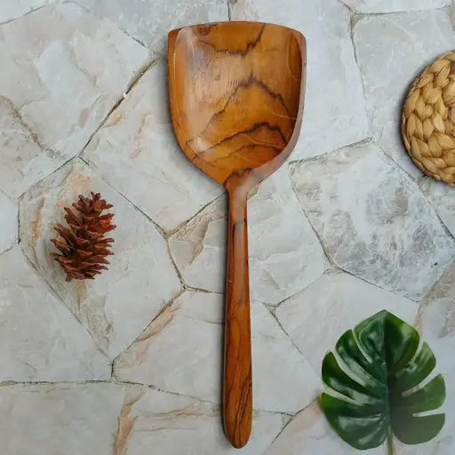 Teak Wood Square Spatula - Spatula, Standard