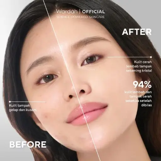 WARDAH Brightening Crystal Secret NMF Amino AHA PHA Clarifying Foaming Cleanser 100 ml