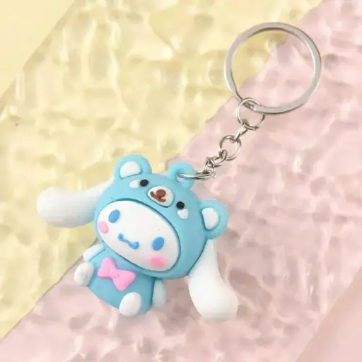 Sanrio Hello Kitty Melody Kuromi Cinnamoroll Character Keychain - Cinnamoroll