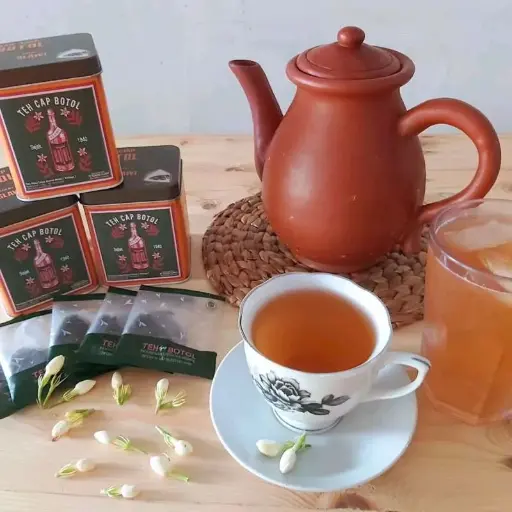 Indonesian Tea - CAP BOTTLE Tea Tins containing 20 TB Premium Tea Bags Authentic Indonesia