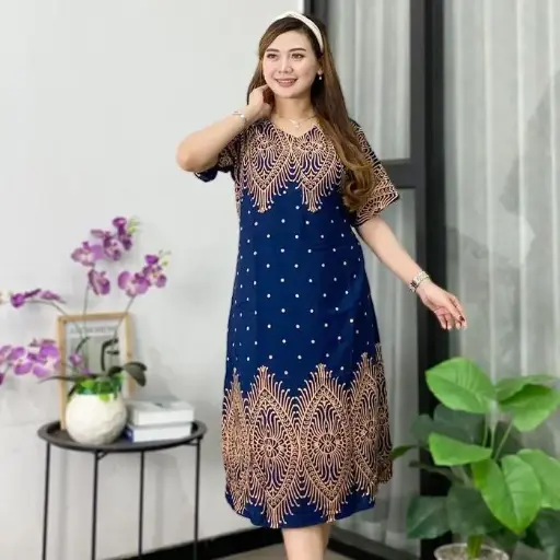 حقيبة ظهر نسائية أنيقة بسحاب أمامي، مصنوعة من الرايون الفاخر - لون أزرق فيرا